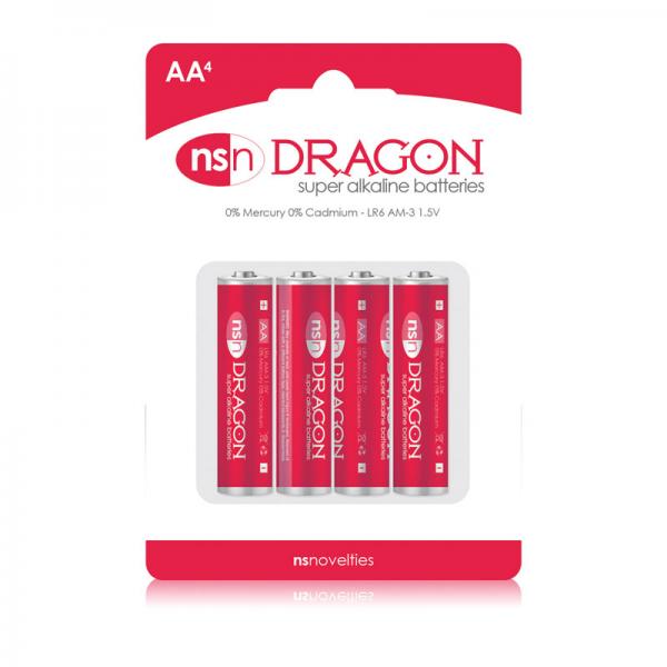 Dragon Alkaline Batteries 4 Pack AA Sex Toy Product