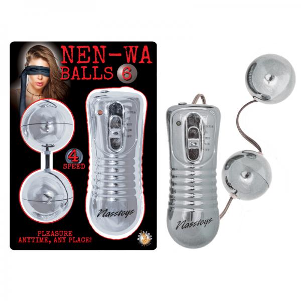 Nen Wa Balls Waterproof Vibrating Balls - Silver Sex Toy Product