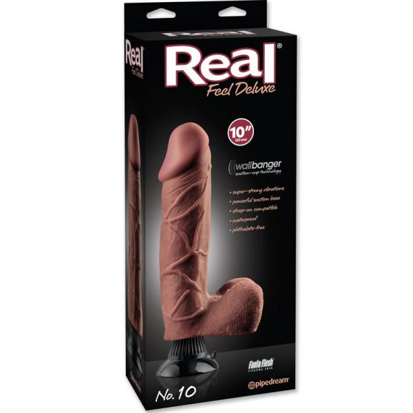 Real Feel Deluxe No 10 10 inches Brown Vibe Sex Toy Product