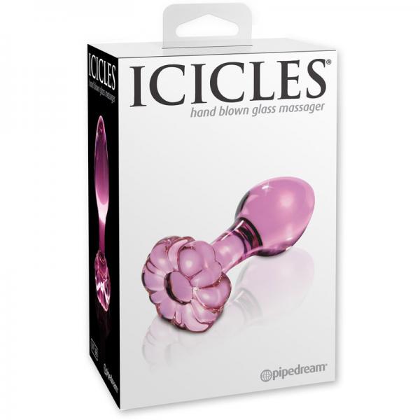 Icicles No 48 Pink Glass Butt Plug Sex Toy Product