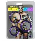 Aluminum Metal Ring Royal Purple 3 Pack  Sex Toy Product
