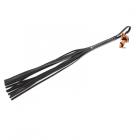 Lux Fetish Black Size Large Pu Whip Sex Toy Product