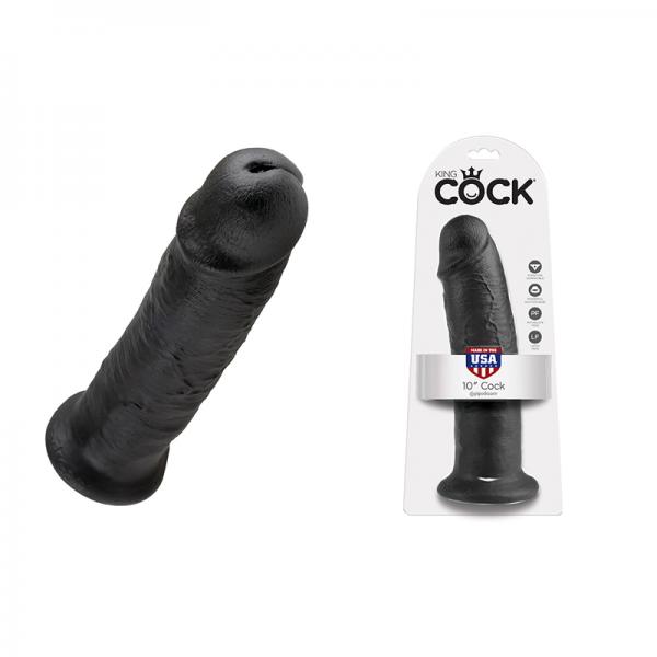 King Cock 10" Dildo - Black Sex Toy Product