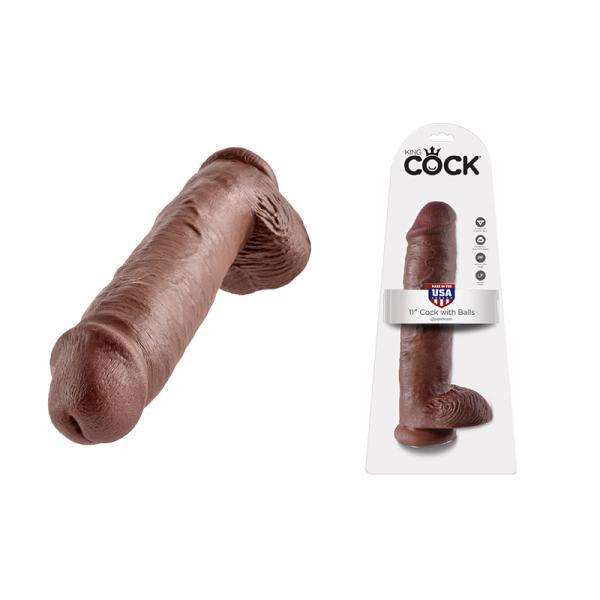 King Cock 11" Cock - Brown Sex Toy Product