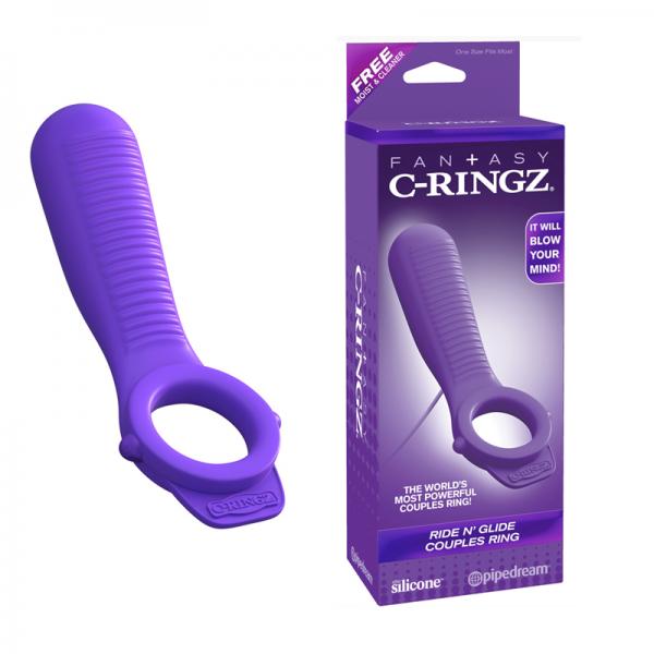 Fantasy C-Ringz Ride N Glide Couples Ring Purple Sex Toy Product