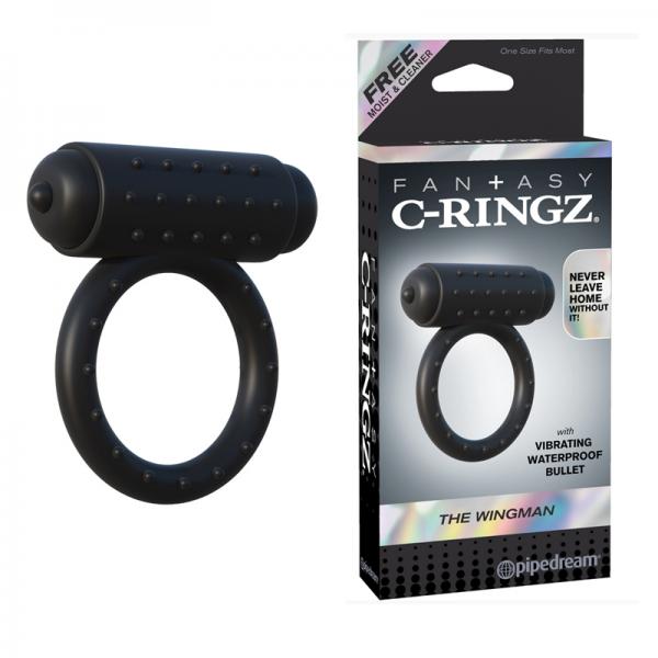 Fantasy C-Ringz The Wingman Black Cock Ring Sex Toy Product
