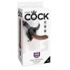 King Cock Strap On Harness 8 inches Dildo Brown Sex Toy Product Image 2
