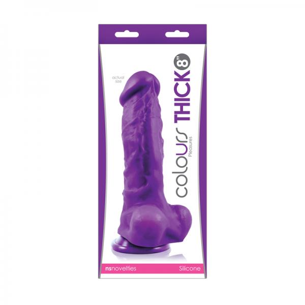 Colours Pleasures Thick 8 inches Purple Dildo Sex Toy Product
