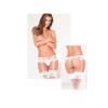 Rene Rofe Lace Garter Belt White M/L Sex Toy Product Image 3