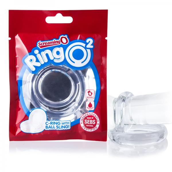 Screaming O Ringo 2 Clear C-Ring with Ball Sling Sex Toy Product