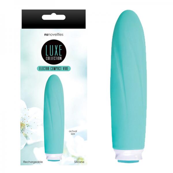 Luxe Compact Rechargable Vibe Electra Turquoise Sex Toy Product