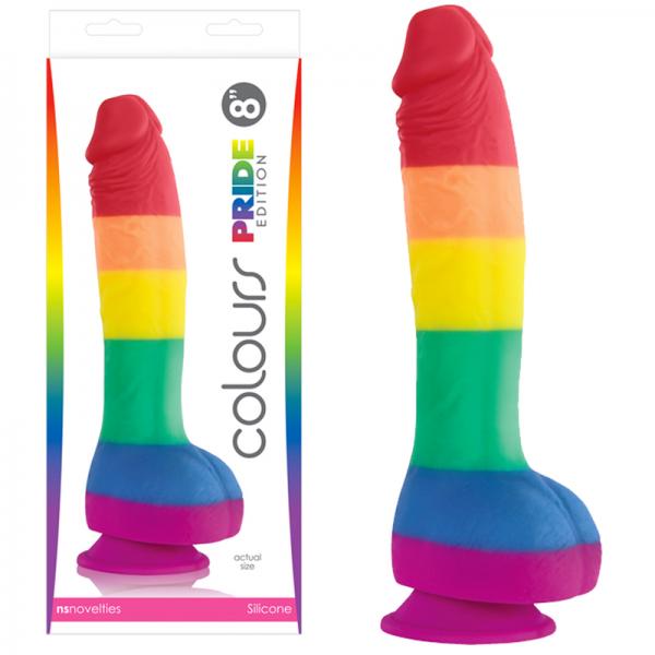 Colours Pride Edition 8 inches Dong Rainbow Sex Toy Product