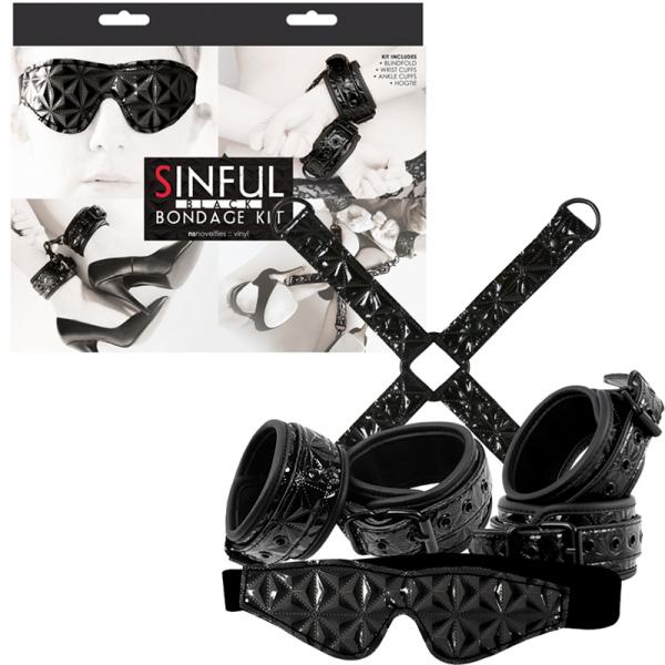 Sinful Bondage Kit Black Sex Toy Product