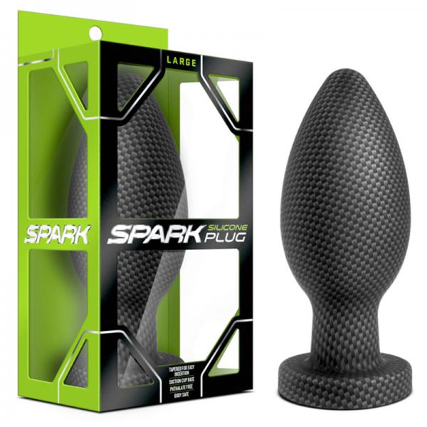 Spark Silicone Plug Large Black Sex Toy Product