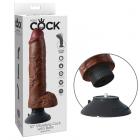 King Cock 10in Vibrating Cock W/balls Brown Sex Toy Product