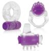 Ring True Unique Pleasure Rings Kit Clear Purple 3 Pack Sex Toy Product Image 1