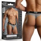 Heather Rib Enhancer Low Rise Thong Smoke X-Large Sex Toy Product