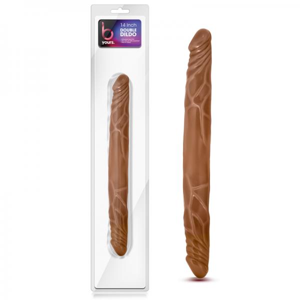 B Yours 14 inches Double Dildo Latin Tan Sex Toy Product