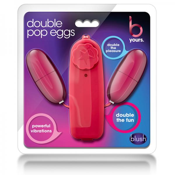 Double Pop Eggs Cerise Pink Vibrating Bullet Sex Toy Product
