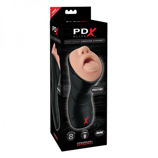 Pdx Elite Deep Throat Vibrating Stroker Sex Toy Product