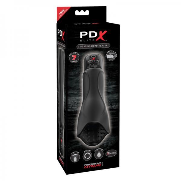 PDX Elite Vibrating Roto-Teazer Black Sex Toy Product