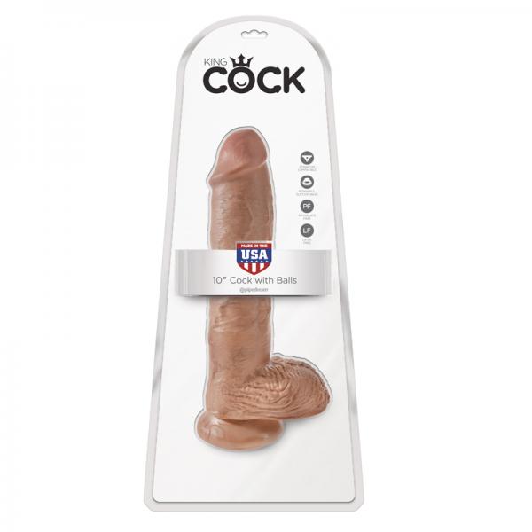 King Cock 10" Cock - Tan Sex Toy Product