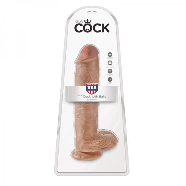 King Cock 11" Cock - Tan Sex Toy Product