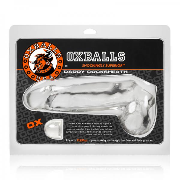 Oxballs Daddy Cocksheath, Clear Sex Toy Product