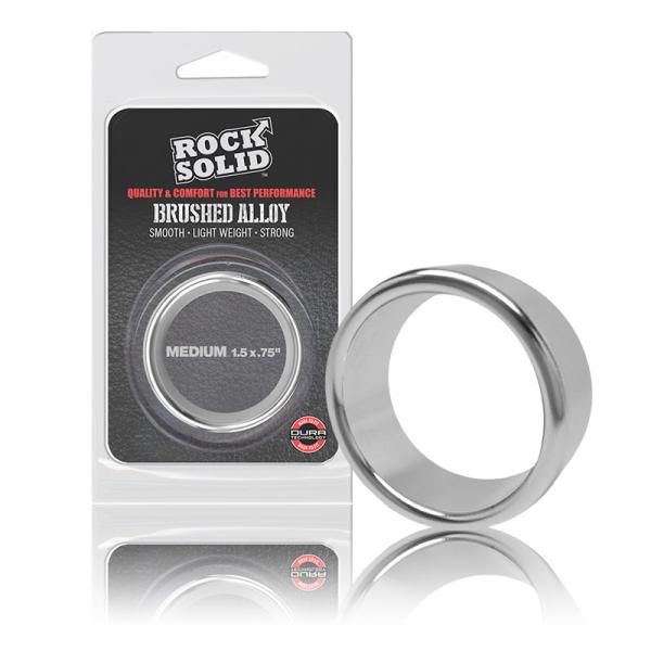 Rock Solid Brushed Alloy Medium (1.5in X .75in) Silver Sex Toy Product