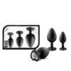 Bling Plugs Training Kit Black with White Gems Sex Toy Product Image 2