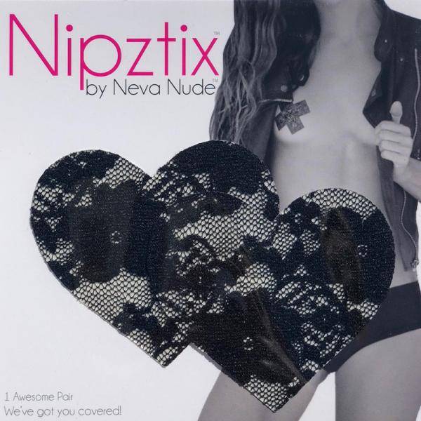Neva Nude Pasty Heart Lace Black Sex Toy Product