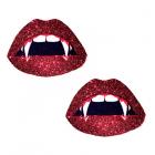 Neva Nude Pasties Vampire Lips Glitter Red Sex Toy Product