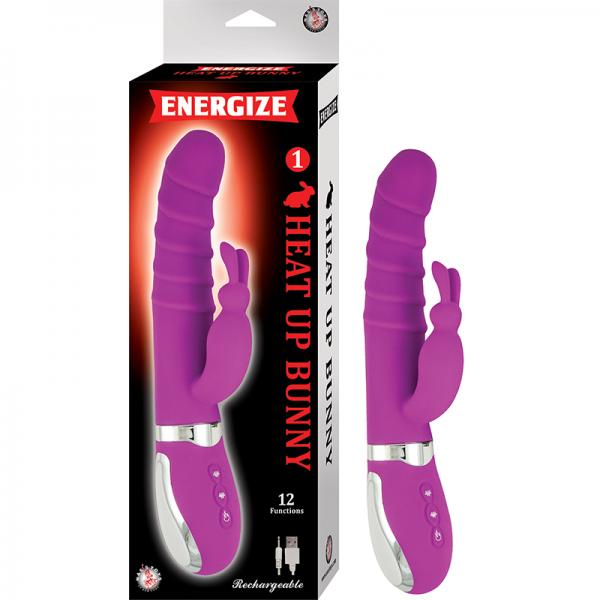 Energize Heat Up Bunny 1 Heating Up To 107 Degrees 12 Function Dual Motor Rechargable Waterproof Pur Sex Toy Product