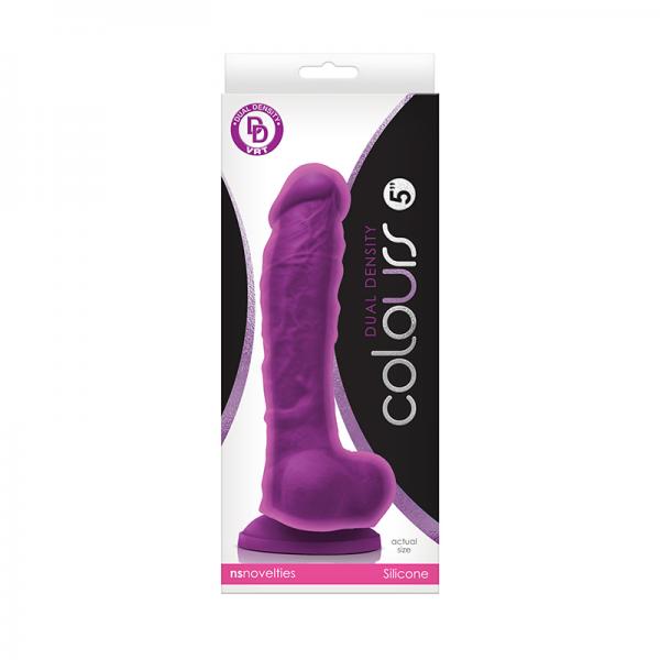 Colours Dual Density 5 inches Purple Dildo Sex Toy Product
