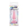 Crystal Glass Tapered Butt Plug Small Pink  Sex Toy Product Image 2