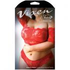 Vixen Rose & Thorn Lace Crop Top & Matching Panty Red Queen Sex Toy Product
