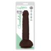 Easy Riders 8 inches Dual Density Dildo With Balls Brown Sex Toy Product Image 2