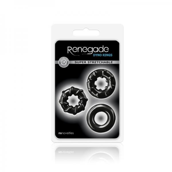 Renegade Dyno Rings Black 3 Pack Sex Toy Product
