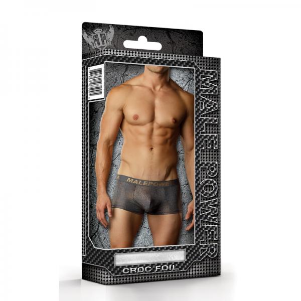 Male Power Croc Foil Mini Pouch Short Grey Xlg Sex Toy Product
