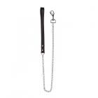 Ouch! Pain - Grain Leather Chain Leash With Classic Handle Sex Toy Product