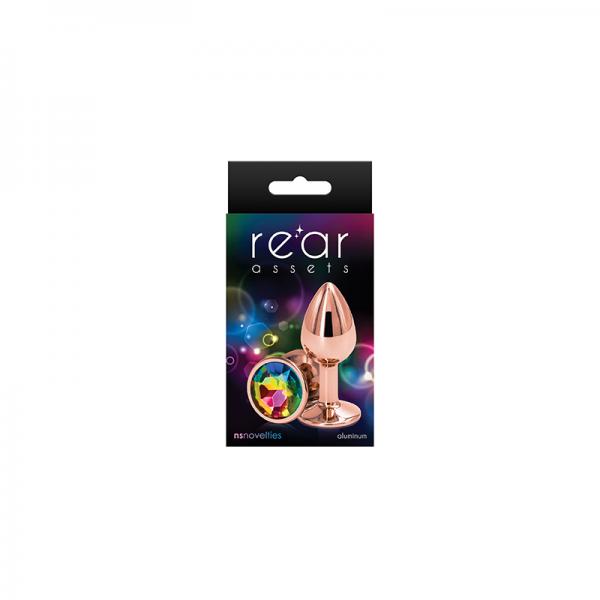 Rear Assets Rose Gold Small Rainbow Sex Toy Product