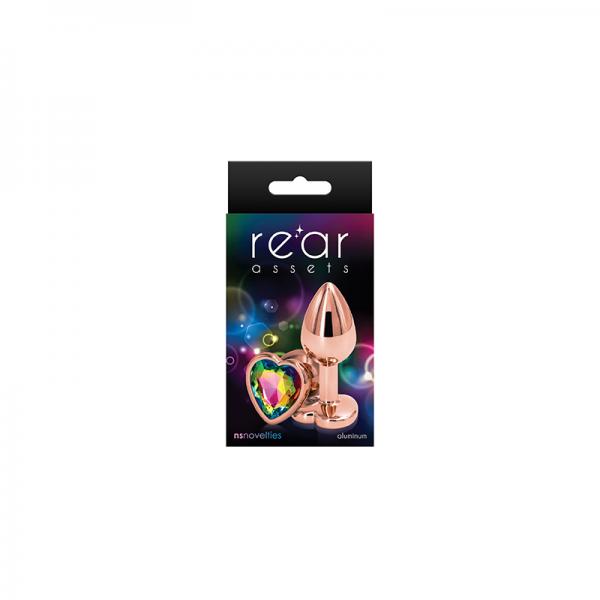 Rear Assets Rose Gold Heart Small Rainbow Sex Toy Product