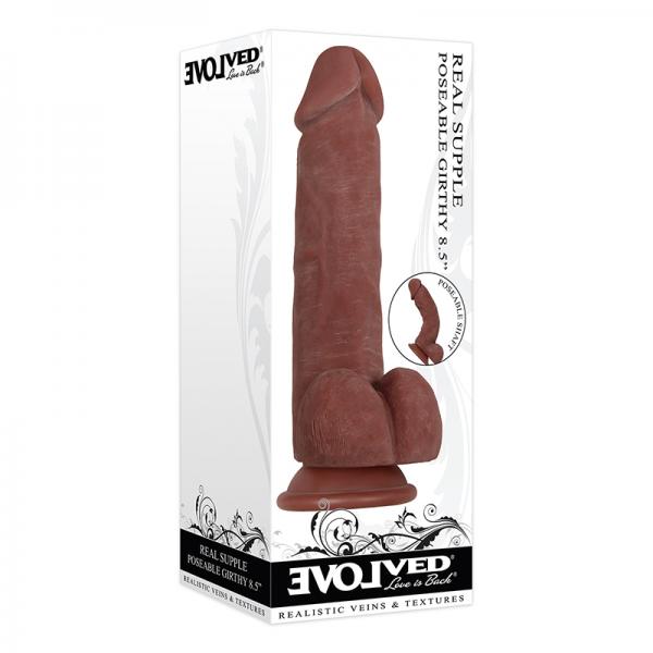 Evolved Real Supple Poseable Girthy Dark Sex Toy Product