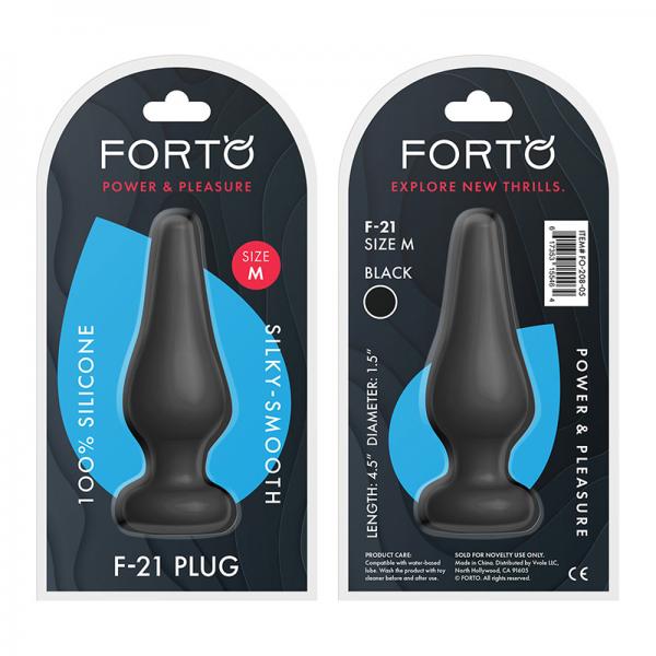 Forto F-21: Tear Drop Medium Black Sex Toy Product