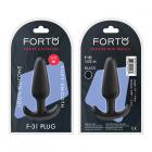 Forto F-31: 100% Silicone Plug Med Black Sex Toy Product