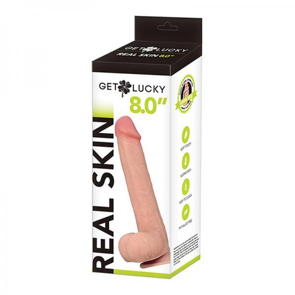 Get Lucky 8-inch Dual-layer Dong - Light Sex Toy Product
