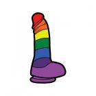 Sex Toy Pin Rainbow Dildo Sex Toy Product