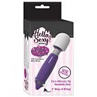 Hello Sexy Bling Mini Wand Rechargeable 10x Purple Sex Toy Product