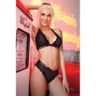 Vibe F*ck Off Halter Bralette And Cheeky Panty Set S/m Not So Basic Black Sex Toy Product