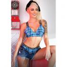 Vibes No F*cks Given Bralette And Cheeky Panty S/m Monday Blue Sex Toy Product